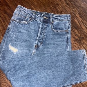 Wild Fable Denim Distressed Mom Jeans, size 8